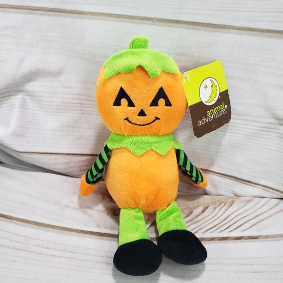 Animal Adventure Jack O Lantern Pumpkin Man Plush Stuffed Doll 9 Inch 2017 - Picture 1 of 10